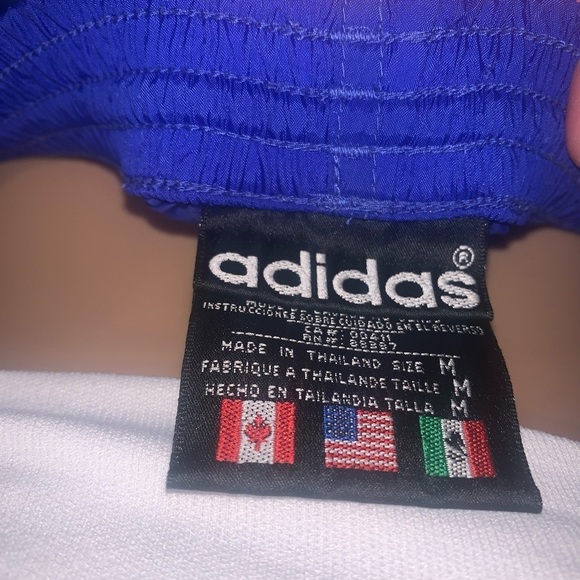Adidas Vintage Windbreaker 3 Stripes Royal Blue Medium - Picture 11 of 14